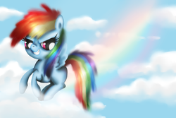 Size: 1500x1000 | Tagged: safe, artist:fra-92, rainbow dash, g4, female, filly, filly rainbow dash, flying, sky, solo