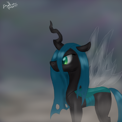 Size: 750x750 | Tagged: safe, artist:anothermare, queen chrysalis, changeling, changeling queen, g4, female, solo