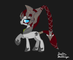 Size: 679x561 | Tagged: safe, artist:draculax01, pony, aman, ponified, ponytail, solo, tera