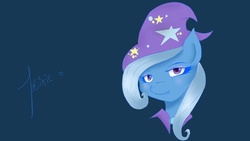 Size: 1024x578 | Tagged: safe, artist:f-l-u-t-t-e-r-shy, trixie, pony, unicorn, g4, female, mare, portrait, solo