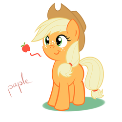 Size: 1000x1000 | Tagged: safe, artist:kodok37, applejack, g4, cute, female, solo