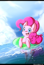 Size: 735x1087 | Tagged: dead source, safe, artist:scribzz, pinkie pie, g4, female, solo