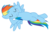 Size: 1024x665 | Tagged: safe, artist:serenawyr, rainbow dash, pegasus, pony, g4, female, mare, on back, resting, simple background, solo, transparent background, vector