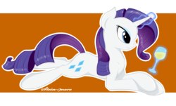 Size: 1900x1150 | Tagged: safe, artist:stein-more, rarity, g4, female, magic, solo, wine, wine glass