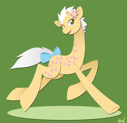 Size: 1036x1006 | Tagged: safe, artist:papercutpony, creamsicle (g1), giraffe, g1, female, pony friends, solo