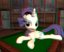 Size: 892x724 | Tagged: safe, artist:pika-robo, rarity, g4, 3d, anaglyph 3d, bedroom eyes, female, gmod, solo