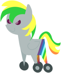 Size: 2493x3000 | Tagged: safe, artist:masem, oc, oc only, oc:wheely bopper, original species, wheelpone, pointy ponies, simple background, solo, transparent background