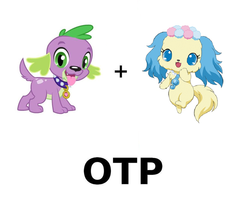 Size: 838x700 | Tagged: safe, spike, dog, g4, exploitable meme, jewelpet, otp, sanrio, sapphie, sega, spike the dog