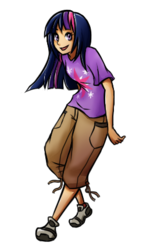 Size: 258x431 | Tagged: safe, artist:unregisteredwaffle, twilight sparkle, human, g4, female, humanized, solo