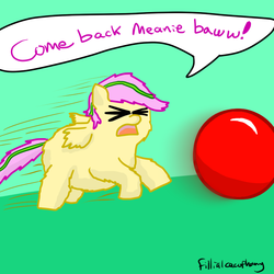 Size: 720x720 | Tagged: safe, artist:fillialcacophony, fluffy pony, ball, fluffy pony original art, solo