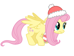 Size: 1024x768 | Tagged: safe, artist:nedemai, fluttershy, pegasus, pony, g4, beanie, clothes, cute, female, hat, scarf, simple background, solo, transparent background, vector