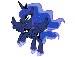 Size: 1024x768 | Tagged: safe, artist:nedemai, princess luna, alicorn, pony, g4, female, flying, frown, glare, mare, serious, simple background, solo, spread wings, transparent background, vector