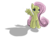 Size: 1024x768 | Tagged: safe, artist:nedemai, fluttershy, g4, brushable, colored sketch, cute, female, shadow, simple background, sketch, solo, toy, transparent background