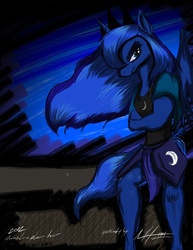 Size: 2975x3850 | Tagged: safe, artist:afl316, princess luna, anthro, g4, crossed arms, female, high res, solo