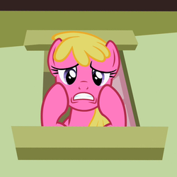 Size: 600x600 | Tagged: safe, screencap, cherry berry, g4, my little pony: friendship is magic, the mysterious mare do well, cropped, female, frown, solo