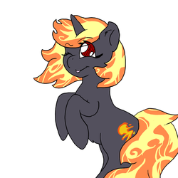 Size: 800x800 | Tagged: safe, artist:horseofpretense, oc, oc only, oc:incendia, pony, fanfic:antipodes, solo