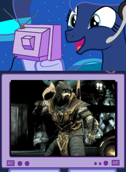 Size: 563x768 | Tagged: safe, princess luna, gamer luna, g4, exploitable meme, injustice gods among us, injustice: gods among us, mortal kombat, scorpion (mortal kombat), tv meme