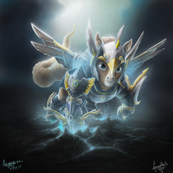 Size: 2000x2000 | Tagged: dead source, safe, artist:valhelsing2, oc, oc only, pegasus, pony, armadyl, armor, crossbow, high res, looking at you, runescape, solo