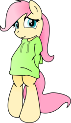 Size: 4587x7924 | Tagged: safe, artist:knoeki, fluttershy, pegasus, pony, g4, 4chan, absurd resolution, clothes, female, hoodie, solo