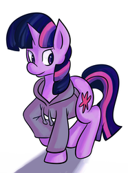 Size: 2912x3924 | Tagged: safe, artist:fauxsquared, twilight sparkle, g4, clothes, female, hoodie, solo