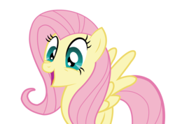 Size: 3300x2345 | Tagged: safe, artist:optimusconvoy, fluttershy, g4, excited, female, simple background, solo, transparent background, vector