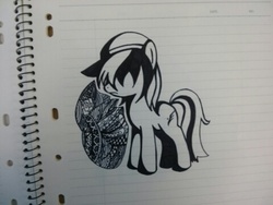 Size: 480x360 | Tagged: safe, artist:pz, oc, oc only, earth pony, pony, pattern, solo, traditional art, zentangle