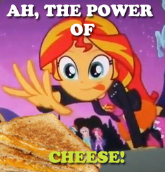Size: 371x386 | Tagged: safe, edit, edited screencap, screencap, fluttershy, pinkie pie, rainbow dash, sunset shimmer, equestria girls, g4, my little pony equestria girls, cheese, cropped, food, grilled cheese, sandwich, solo focus, sunset shimmer reaching for things, tongue out