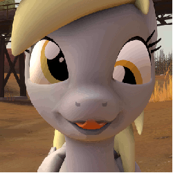 Size: 360x360 | Tagged: safe, artist:jeijei, derpy hooves, pegasus, pony, g4, 3d, :p, animated, cute, derpabetes, female, gif, mare, solo, source filmmaker, team fortress 2, tongue out