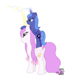 Size: 5370x6220 | Tagged: safe, artist:90sigma, princess celestia, princess luna, alicorn, pony, g4, absurd resolution, cewestia, duo, filly, luna riding celestia, magic, pile, pink-mane celestia, ponies riding ponies, riding, s1 luna, simple background, transparent background, woona