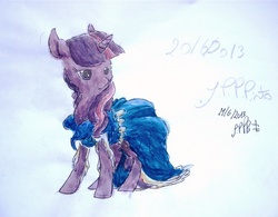 Size: 3107x2421 | Tagged: safe, artist:394vikingpinkiepie, twilight sparkle, g4, clothes, dress, female, solo, traditional art