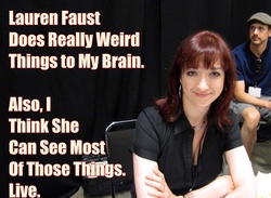 Size: 3073x2248 | Tagged: safe, human, barely pony related, confession time, faustian pact, irl, irl human, lauren faust, not creepy, photo, text, true story