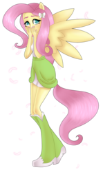 Size: 1200x2008 | Tagged: safe, artist:robynne, fluttershy, equestria girls, g4, female, humanized, solo