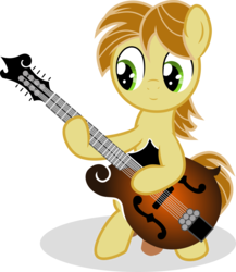 Size: 6092x7010 | Tagged: safe, artist:agamnentzar, mandopony, earth pony, pony, g4, absurd resolution, colt, foal, male, mandolin, musical instrument, simple background, solo, transparent background, younger