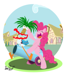 Size: 2000x2200 | Tagged: safe, artist:datponypl, pinkie pie, g4, coco (foster's), crossover, foster's home for imaginary friends, male