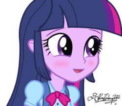 Size: 2563x2250 | Tagged: safe, artist:rontoday2012, twilight sparkle, equestria girls, g4, blushing, female, solo