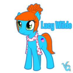 Size: 1000x1000 | Tagged: safe, artist:vanessagiratina, pony, clothes, despicable me, lucy wilde, ponified, scarf, solo