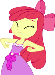 Size: 3506x4744 | Tagged: safe, artist:montanaferrin, apple bloom, equestria girls, g4, my little pony equestria girls, clothes, dress, female, simple background, solo, transparent background