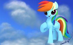 Size: 2000x1250 | Tagged: safe, artist:deathpwny, rainbow dash, g4, 3d, blender, female, solo