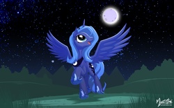 Size: 2560x1600 | Tagged: safe, artist:mysticalpha, princess luna, g4, female, s1 luna, solo, wallpaper