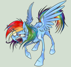 Size: 929x877 | Tagged: safe, artist:xenon, rainbow dash, g4, angry, female, solo