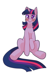 Size: 1471x1974 | Tagged: dead source, safe, artist:chiptoony, twilight sparkle, pony, unicorn, g4, blushing, cute, female, mare, simple background, sitting, smiling, solo, transparent background