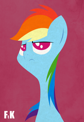 Size: 2238x3228 | Tagged: safe, artist:fluttershythekind, rainbow dash, pegasus, pony, g4, bust, female, solo