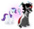 Size: 1992x1700 | Tagged: safe, artist:wolframclaws, king sombra, rarity, umbrum, g4, annoyed, comb, glowing horn, horn, magic, mirror, simple background, telekinesis, transparent background