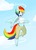Size: 1280x1801 | Tagged: safe, artist:tesslashy, rainbow dash, anthro, g4, clothes, female, flying, panties, solo, thong, underwear