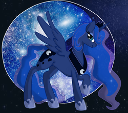 Size: 1005x892 | Tagged: safe, artist:skunkydrdz, princess luna, alicorn, pony, g4, female, mare, raised hoof, solo