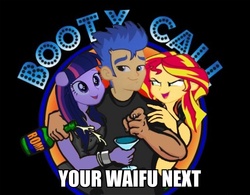 Size: 960x749 | Tagged: safe, flash sentry, sunset shimmer, twilight sparkle, human, equestria girls, g4, exploitable meme, female, male, ship:flashimmer, ship:flashlight, shipping, straight, waifu thief