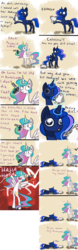 Size: 2000x6421 | Tagged: safe, artist:talludde, princess celestia, princess luna, owl, ask the princess of night, g4, comic, gun, harry potter (series), hedwig