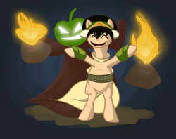 Size: 1024x810 | Tagged: safe, avatar the last airbender, ponified, the melon lord, toph bei fong