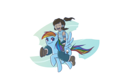 Size: 900x607 | Tagged: safe, artist:forever-eternal, rainbow dash, g4, crossover, korra, the legend of korra