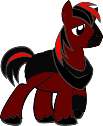 Size: 806x990 | Tagged: safe, artist:mylittlewolfie, oc, oc only, donut steel, familiar, recolor, red and black oc, simple background, solo, transparent background, vector